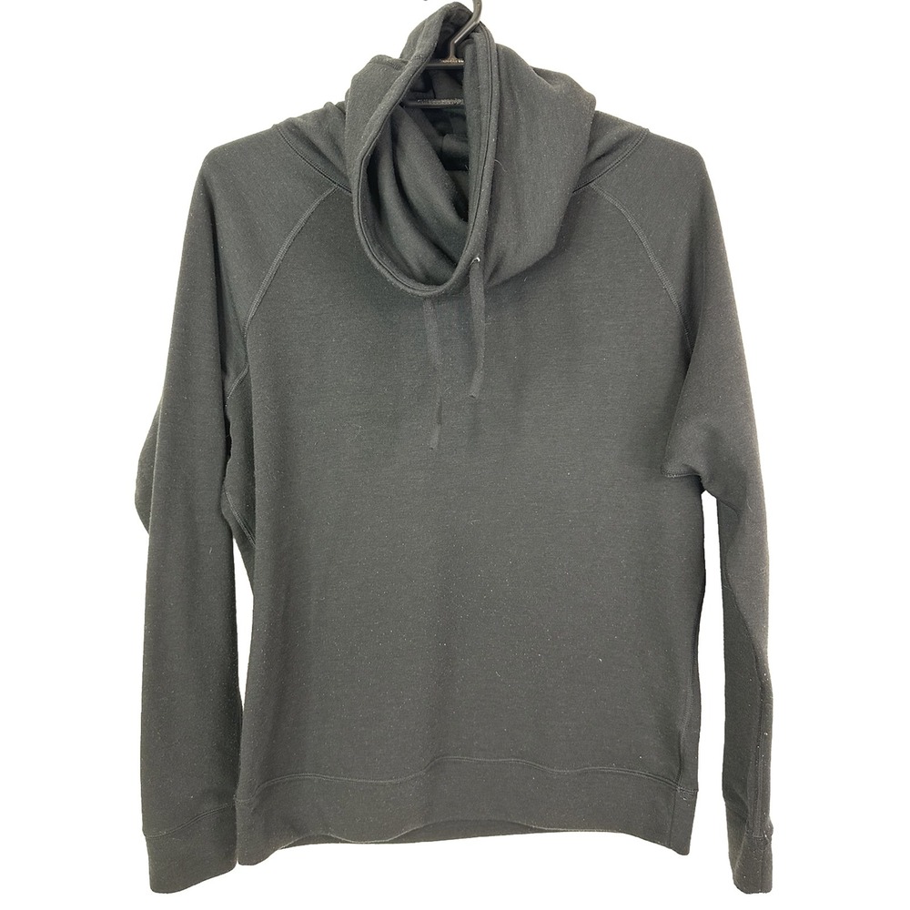 Nike Dri FIT Top Women's Medium Cowl Neck Pullover Hoodie Sweatshirt Black